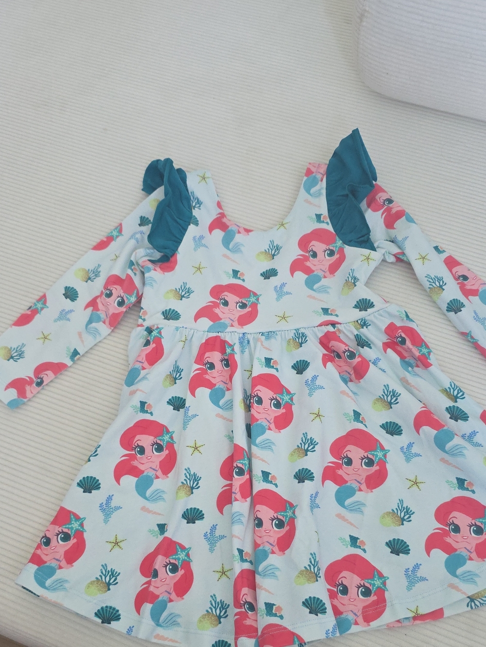 Monica & Andy Disney Ariel Pink Teal White Girls Dress 3t